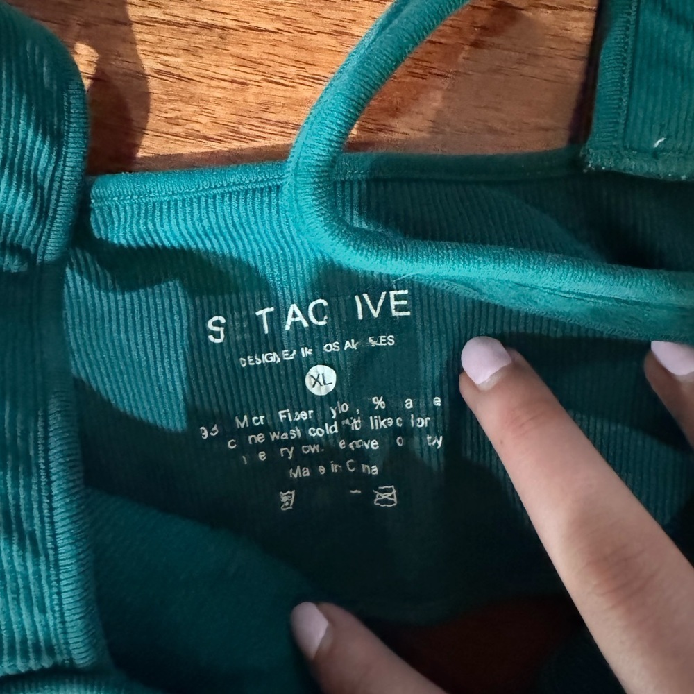 Set active Green Sports Bra and Leggings Set size XL - Picture 4 of 5